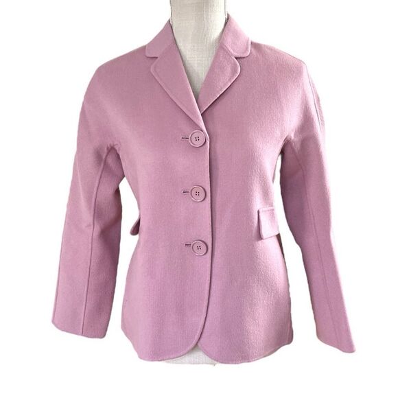 Max Mara Virgin Wool Blended Lilac Purple, Size 6US Blazer - Picture 1 of 13